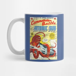 Giant Octopus vs Atomic Sub Comic Cover Mug